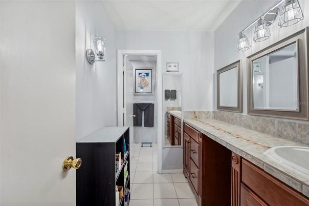 Bathroom, Dual Sink Vanities, Interior, Tile Countertops