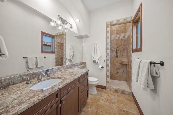 Bathroom, Dual Sink Vanities, Glass Shower, Interior