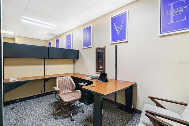 Home Office, Interior, Recessed Lighting