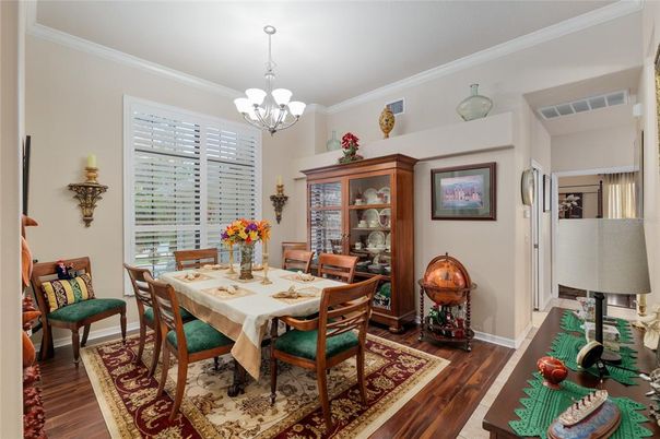 Chandelier, Dining room, Interior, Wood Texture Flooring
