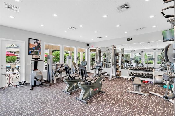 Fitness Equipment, Gym, Interior, Recessed Lighting
