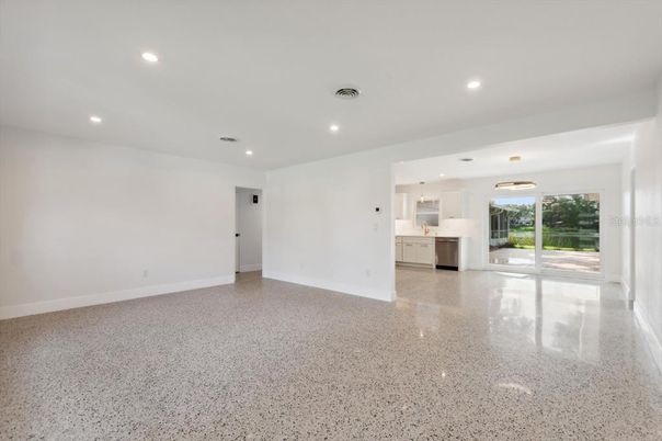 Empty room, Interior, Kitchen, Recessed Lighting