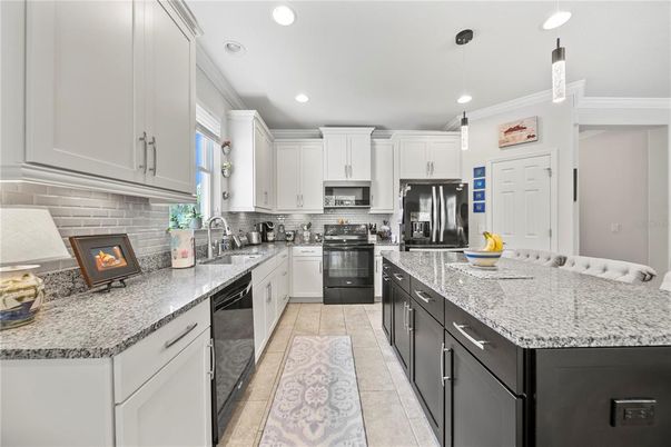 Interior, Kitchen, Pendant Lights, Recessed Lighting, Stainless Steel Appliances