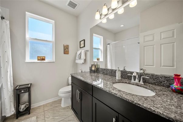 Bathroom, Dual Sink Vanities, Glass Shower, Interior
