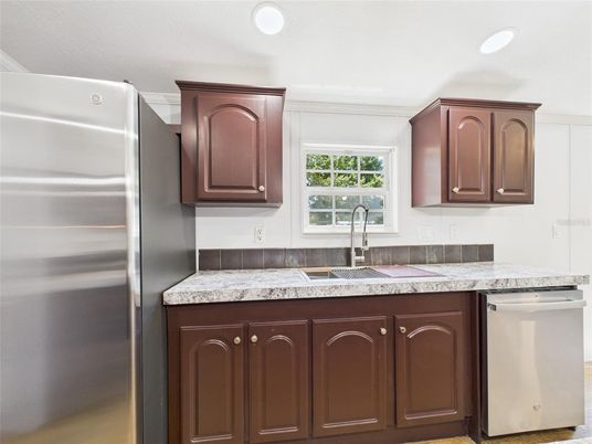 Interior, Kitchen, Recessed Lighting, Stainless Steel Appliances