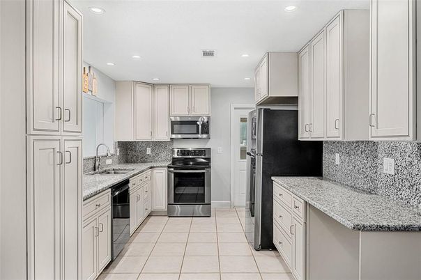 Interior, Kitchen, Recessed Lighting, Stainless Steel Appliances