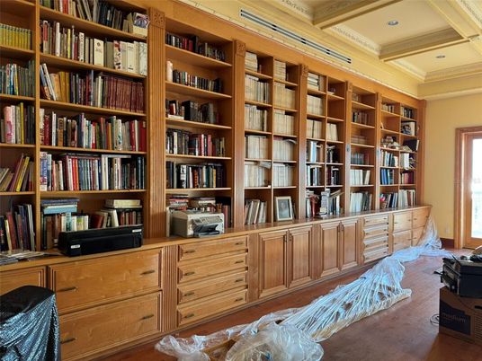 Home Office, Interior, Wooden Beams, Wood Texture Flooring