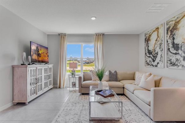 Interior, Living room, Recessed Lighting