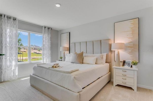 Bedroom, Interior, Recessed Lighting
