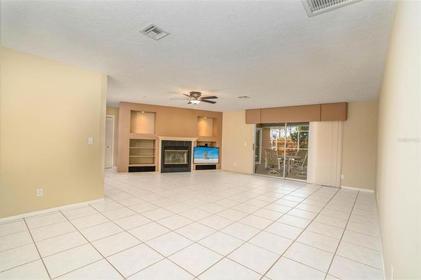 Empty room, Fireplace, Interior