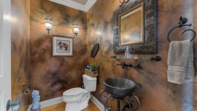 Bathroom, Interior, Wood Texture Flooring