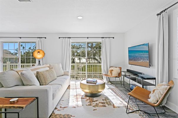 Interior, Living room, Recessed Lighting