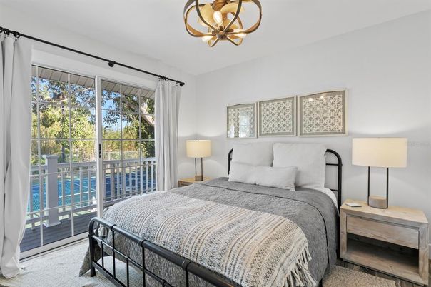 Bedroom, Chandelier, Interior