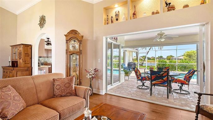 Dining room, Interior, Living room, Sun Room, Wood Texture Flooring