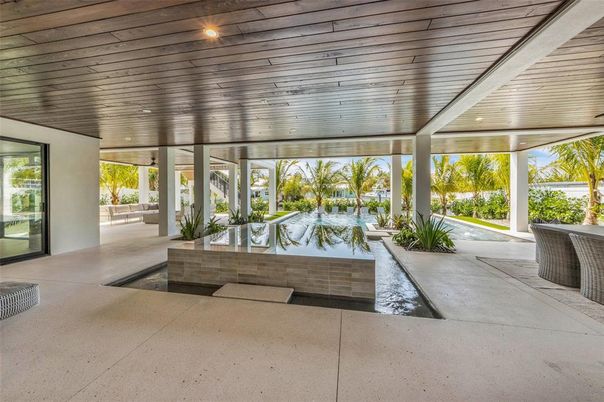 Interior, Pool, Recessed Lighting, Wooden Ceilings