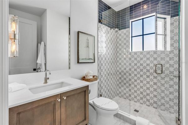 Bathroom, Glass Shower, Interior, Marble