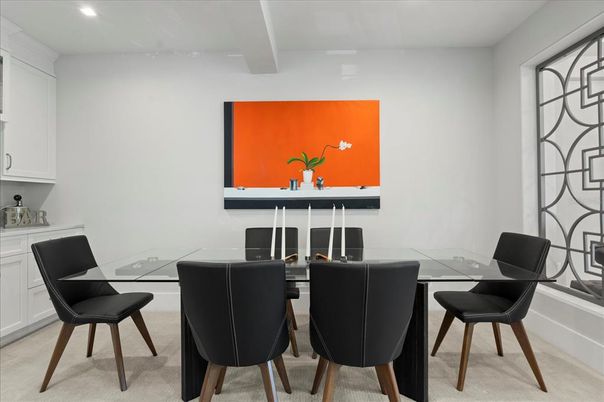 Dining room, Interior, Recessed Lighting