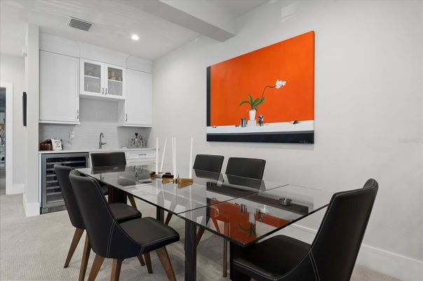 Dining room, Interior, Recessed Lighting
