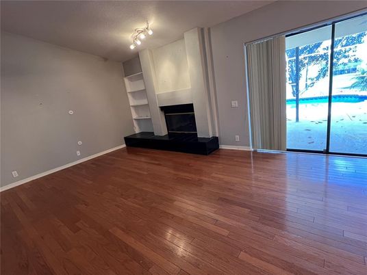 Empty room, Fireplace, Interior, Wood Texture Flooring