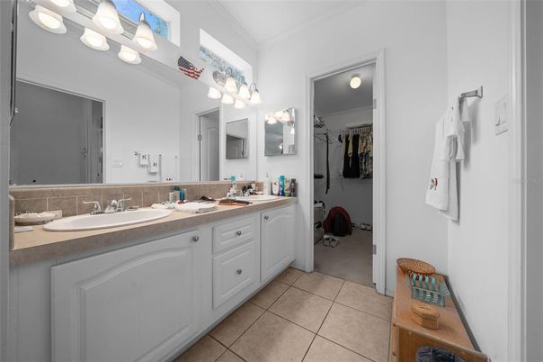 Bathroom, Dual Sink Vanities, Interior, Tile Countertops