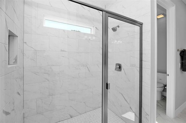 Bathroom, Glass Shower, Interior, Marble, Marble Walls