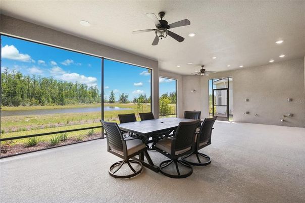 Dining room, Interior, Recessed Lighting, Sun Room