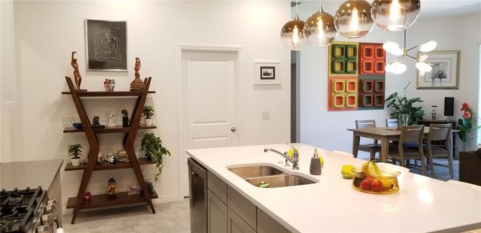 Dining room, Interior, Kitchen, Pendant Lights