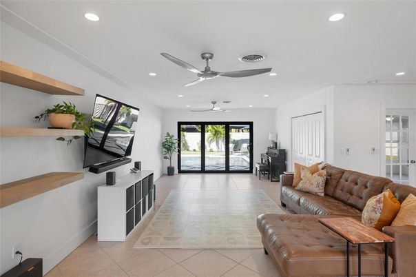 Interior, Living room, Recessed Lighting