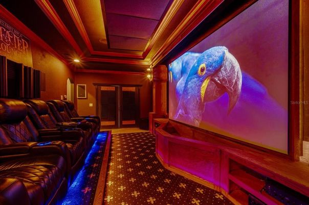 Home Theatre Room, Interior, Projection Screen, Recessed Lighting, Theatre Room
