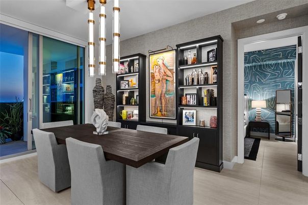 Dining room, Interior, Pendant Lights