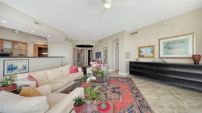 Interior, Living room, Recessed Lighting