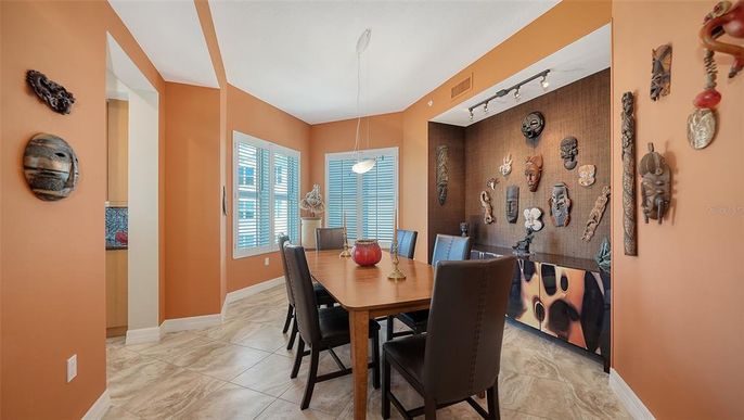 Dining room, Interior, Pendant Lights