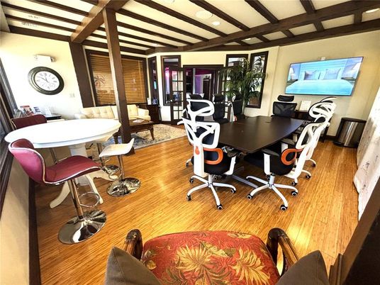 Dining room, Interior, Wooden Beams, Wood Texture Flooring