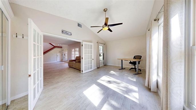 Home Office, Interior, Wood Texture Flooring