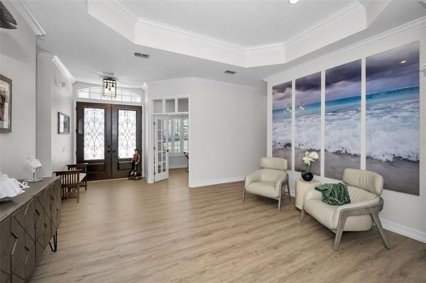 Interior, Pendant Lights, Recessed Lighting, Wood Texture Flooring