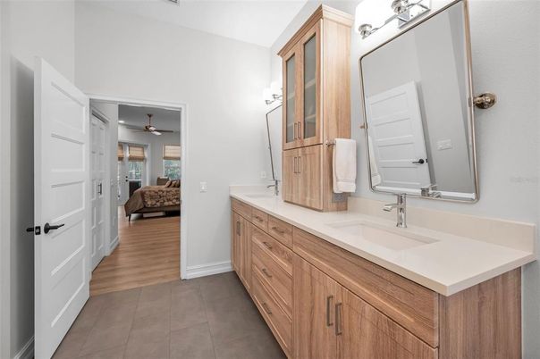Bathroom, Bedroom, Dual Sink Vanities, Interior, Wood Texture Flooring
