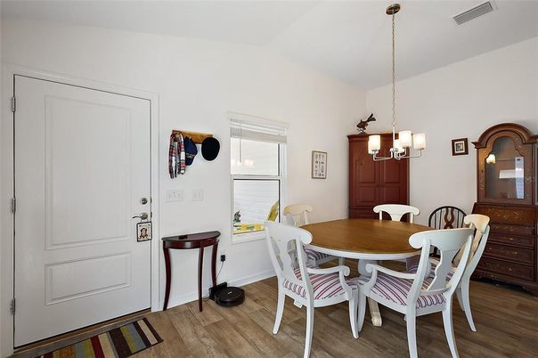 Chandelier, Dining room, Interior, Pendant Lights, Wood Texture Flooring