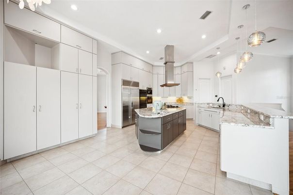 Interior, Kitchen, Pendant Lights, Recessed Lighting, Stainless Steel Appliances