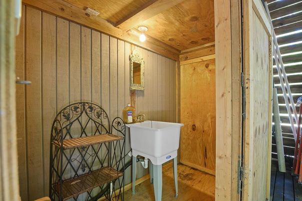 Bathroom, Interior, Wooden Ceilings, Wood Texture Flooring, Wooden Walls