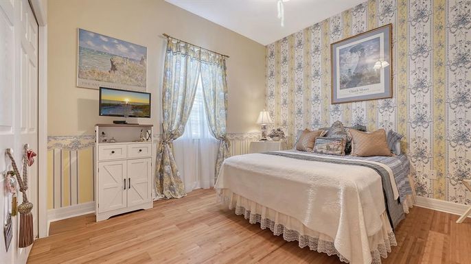 Bedroom, Interior, Wood Texture Flooring