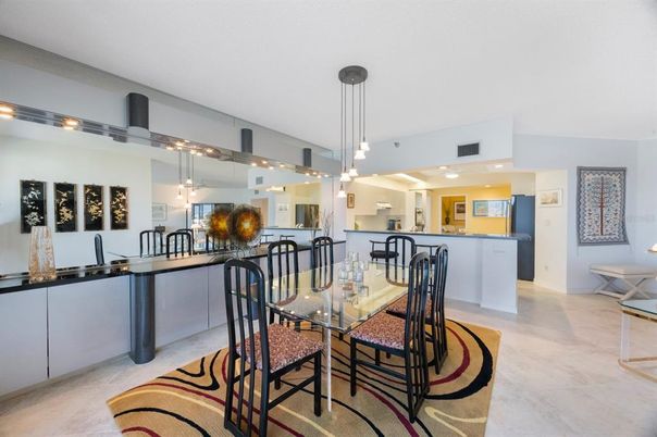 Dining room, Interior, Kitchen, Pendant Lights, Recessed Lighting