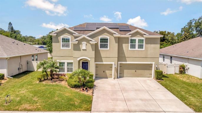 Attached, Exterior, Facade, Solar Panels, Mediterranean