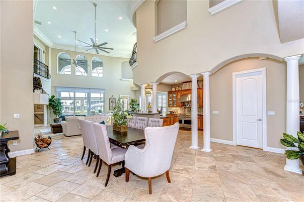 Dining room, Interior, Kitchen, Living room, Pendant Lights, Recessed Lighting