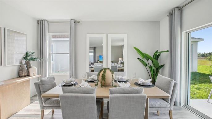 Dining room, Interior, Wood Texture Flooring