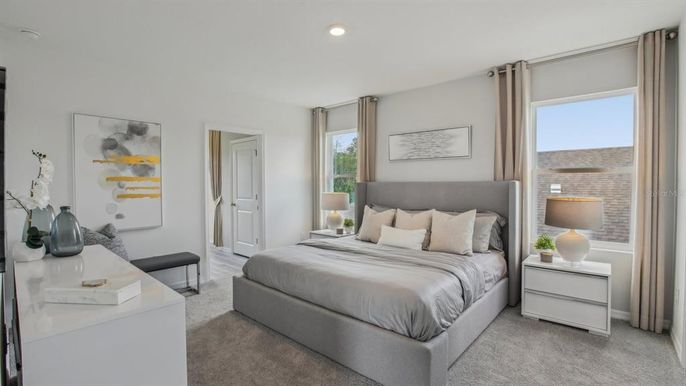 Bedroom, Interior, Recessed Lighting