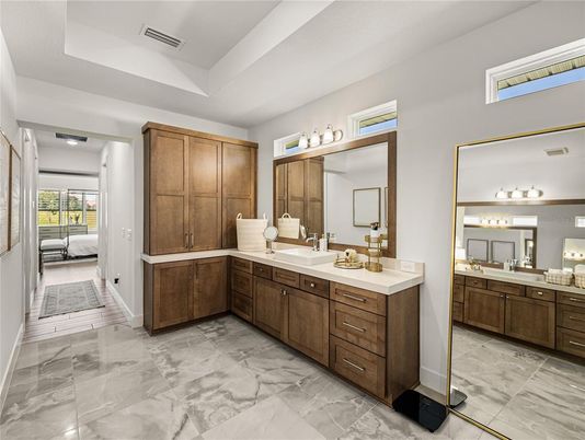 Bathroom, Dual Sink Vanities, Interior, Marble