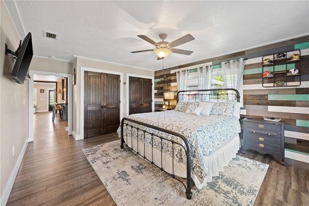 Bedroom, Interior, Wood Texture Flooring