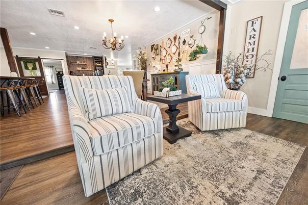 Chandelier, Interior, Recessed Lighting, Wood Texture Flooring