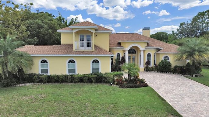 Backyard, Exterior, Facade, Mediterranean