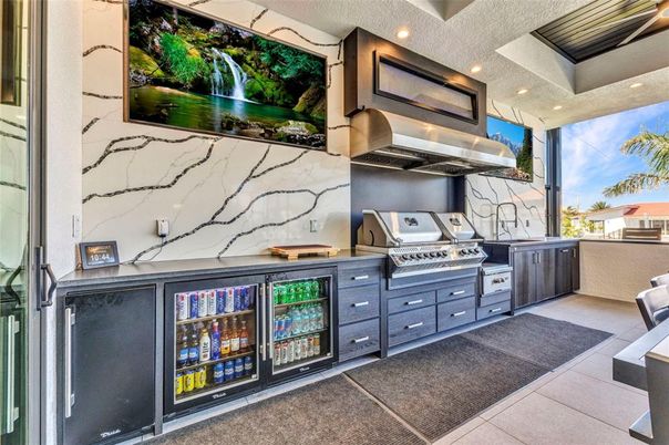 Interior, Kitchen, Marble Walls, Recessed Lighting